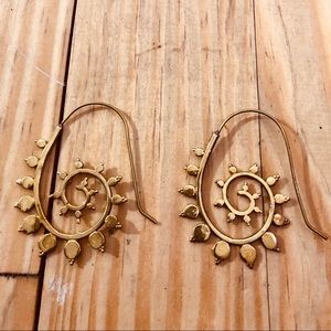 Spiral Gold Plated Earrings